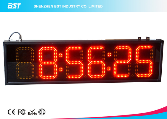 6 インチの赤いデジタルによって導かれる時計の表示サポート 12/24 の時間のフォーマット スイッチ