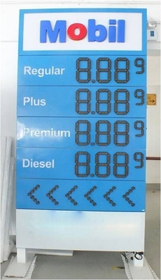 給油所のための高リゾリューションのデジタルによって導かれるガス代の表示板