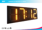簡単な 22&quot;黄色い導かれた時計の表示/24 の時間のデジタル柱時計
