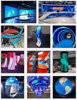 パーソナライズされたP4 カーブド LED ビデオ ウォール 室内 魅力的な広告 LED 画面