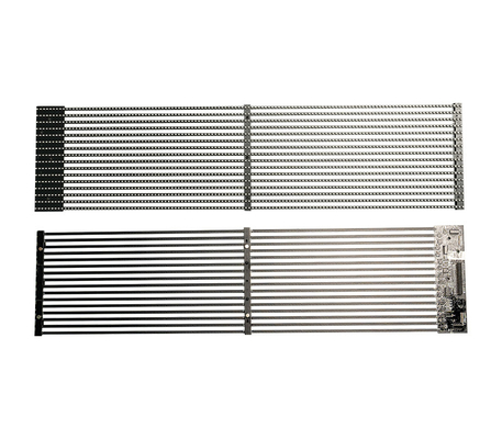 TSFシリーズ P3.9-7.8mm 透明LED画面 1000x1000mm 高リフレッシュレート 3840Hz 可変室内固定装置 アルミフレーム