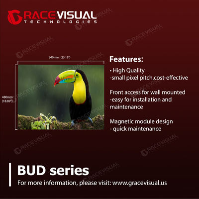 P1.86 超高画質室内LEDディスプレイシステム 高度な7680Hz超スムーズリフレッシュレート技術 高い性能 640×480mm コンパクトキャビネットデザイン 500+ニット プレミアム明るさ出力