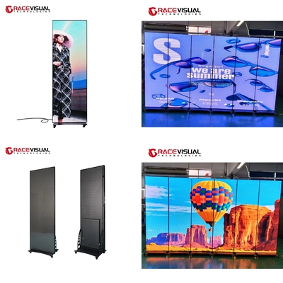 WIFI コントロール-3840 Hz 高フレッシュレート-P 2.5 mm IPoster 輪盤ベース 支架 立体室内 LED スクリーン