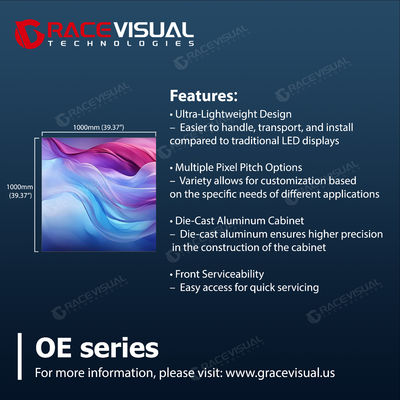 OE Series P3.9 Professional Outdoor LED Display IP65 Protection | 4000:1 Contrast Ratio | Front-Service Access