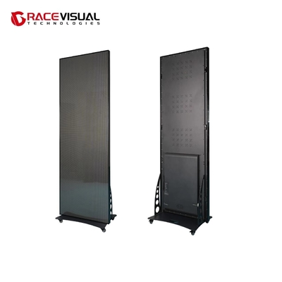 P2.5mm インダースLEDポスター 640x1920mm UHDディスプレイ,3840Hzリフレッシュ,Wi-Fi制御,ブレーケットとホイール付きモバイルスタンド