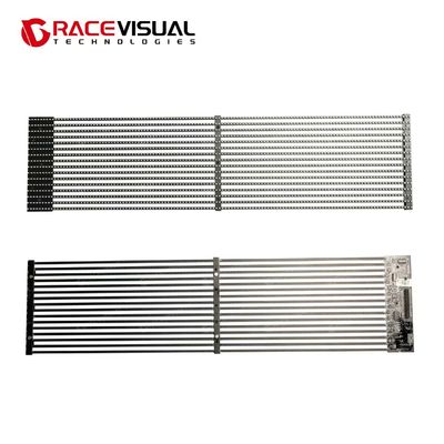 GRACEVISUAL TS-F: 超薄透明スマートディスプレイ 高輝度 (600～5500nits) & 高透明度、あらゆる光の下で鮮明。超軽量 (7kg) アルミニウムパネル、フロント/リアサービスで簡単設置。