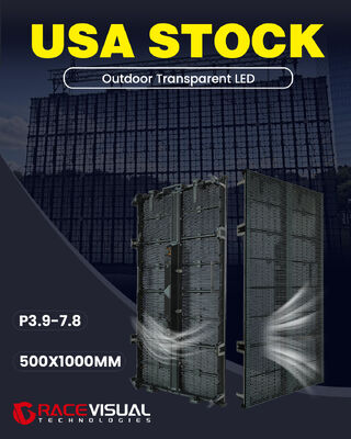 透明なLEDを外に出します 3.9-7.8mmのピクセルピッチ 500x1000mmのキャビネット 7680hzのリフレッシュレート 5000nitsの明るさ
